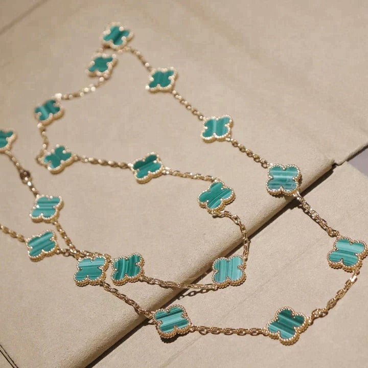 Loco CLOVER 20 MOTIFS MALACHITE GOLD