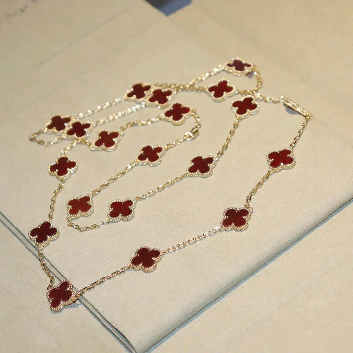 Loco CLOVER 20 MOTIFS CARNELIAN NECKLACE