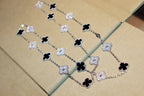 Loco CLOVER 20 MOTIFS ONYX DIAMOND SILVER