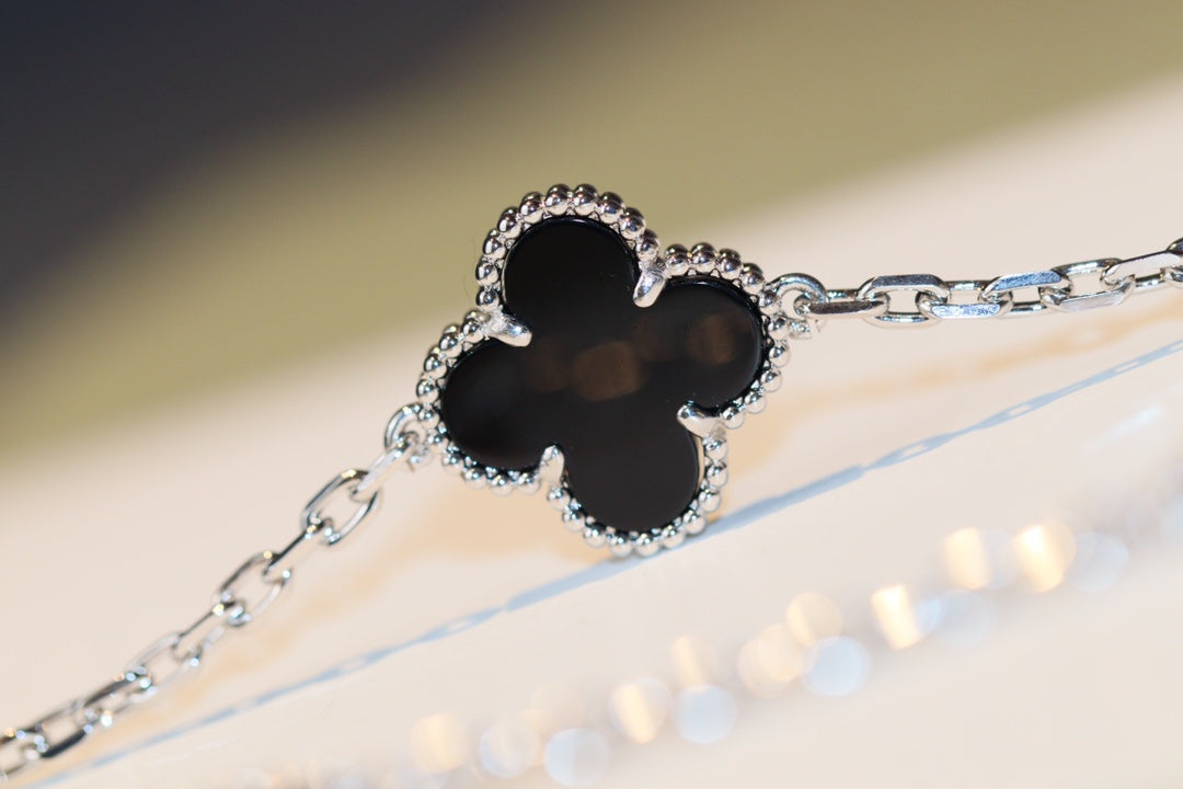 Loco CLOVER 20 MOTIFS ONYX DIAMOND SILVER