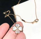 Loco CLOVER MOP DIAMOND ROSE GOLD NECKLACE