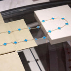 Loco CLOVER 20 MOTIFS TURQUOISE GOLD