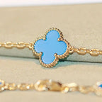 Loco CLOVER 20 MOTIFS TURQUOISE GOLD