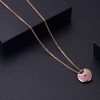 Loco AMULETTE ROSE GOLD PINK MOP NECKLACE
