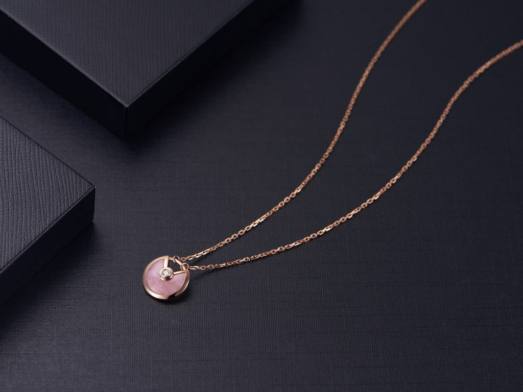 Loco AMULETTE ROSE GOLD PINK MOP NECKLACE