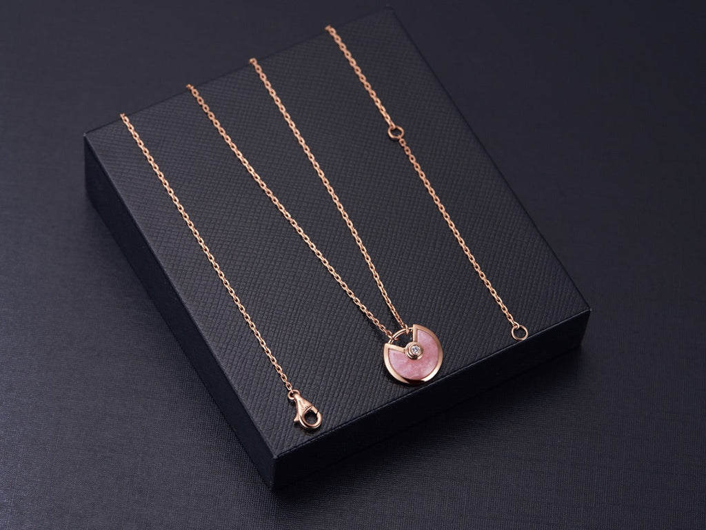 Loco AMULETTE ROSE GOLD PINK MOP NECKLACE
