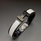 Loco H BRACELET 12MM BLACK WHITE CERAMIC