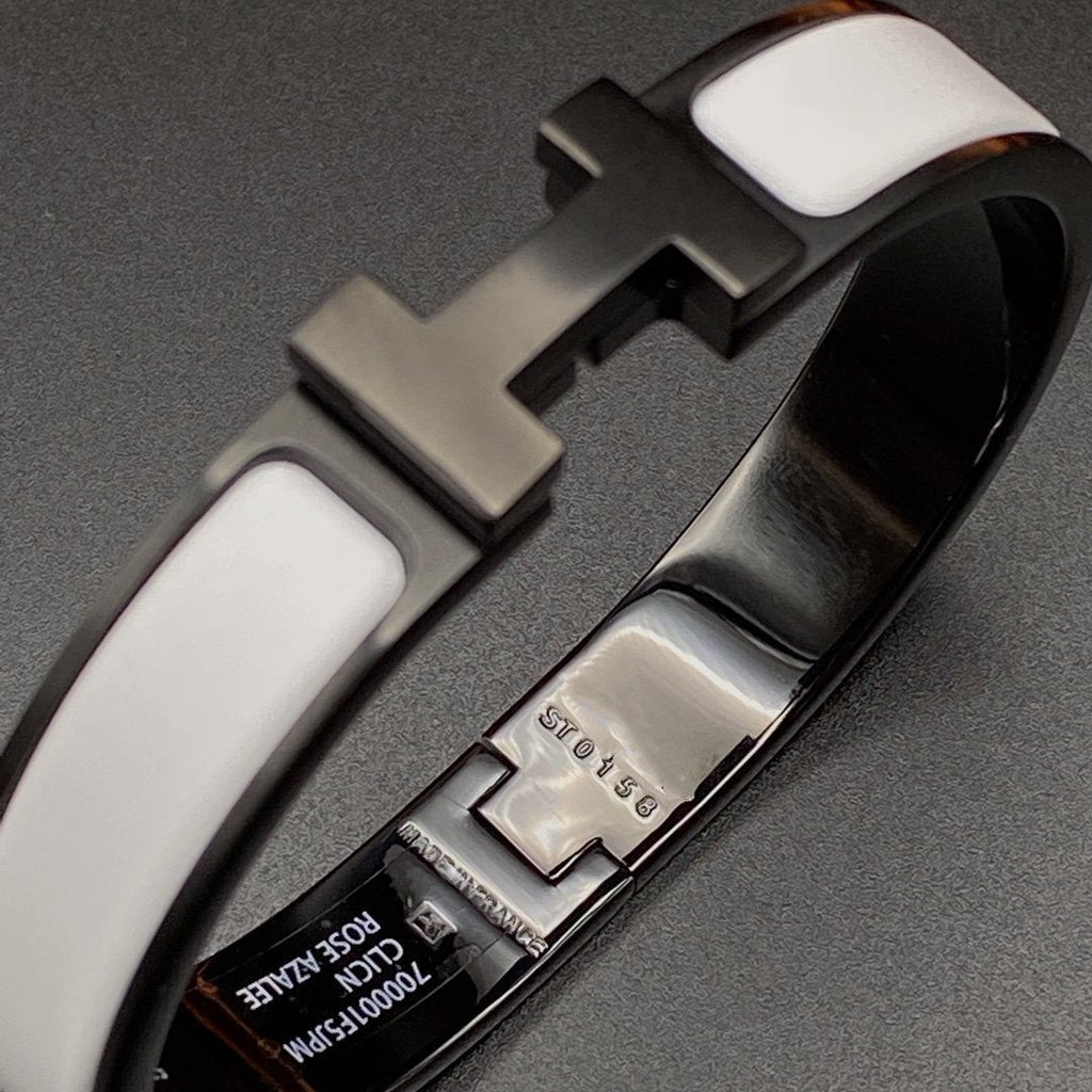 Loco H BRACELET 12MM BLACK WHITE CERAMIC