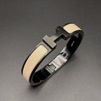 Loco H BRACELET 12MM BLACK BEIGE CERAMIC