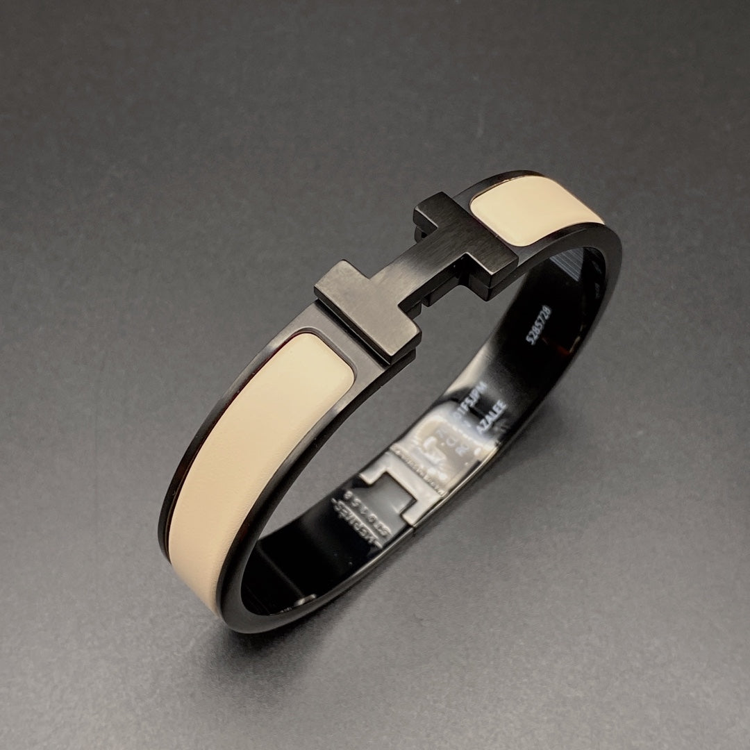 Loco H BRACELET 12MM BLACK BEIGE CERAMIC