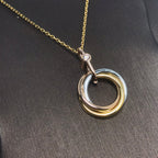 Loco TRINITY SILVER GOLD PINK GOLD NECKLACE