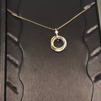 Loco TRINITY SILVER GOLD PINK GOLD NECKLACE
