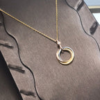 Loco TRINITY SILVER GOLD PINK GOLD NECKLACE