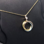 Loco TRINITY SILVER GOLD PINK GOLD NECKLACE