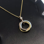 Loco TRINITY SILVER GOLD PINK GOLD NECKLACE