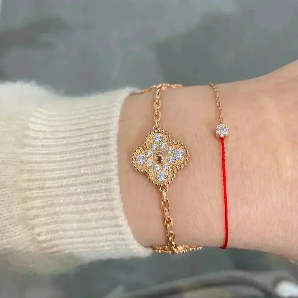 [Loco ] New  CLOVER 5 MOTIF FULL DIAMOND BRACELET COLLECTION