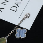 Loco CLOVER BRACELET 5 MOTIFS MOP CHALCEDONY SILVER