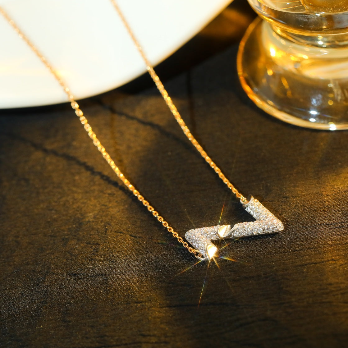 Loco VOLT SILVER DIAMOND PEDANT NECKLACE