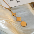 Loco STAR AND SUN DIAMOND PINK GOLD NECKLACE