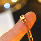 Loco STAR AND SUN DIAMOND PINK GOLD NECKLACE