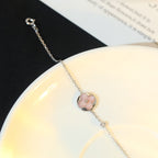 Loco SUN MOTIF PINK MOP SILVER BRACELET