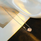 Loco SUN MOTIF PINK MOP SILVER BRACELET