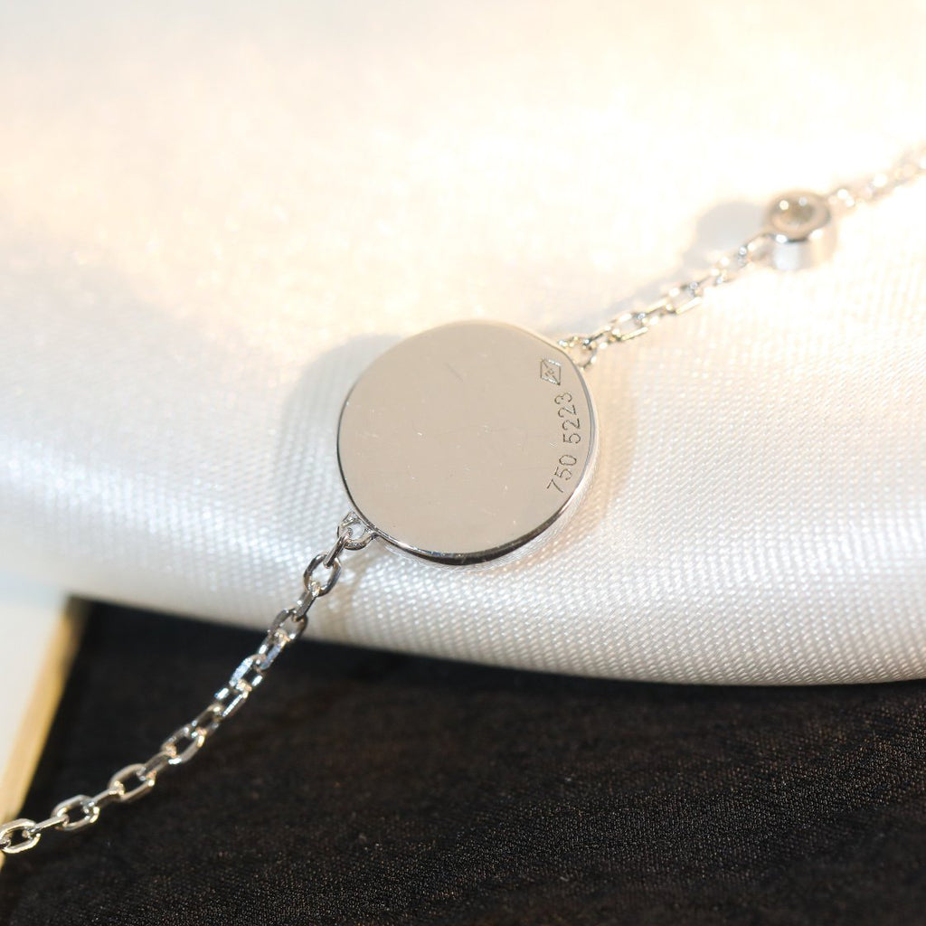 Loco SUN MOTIF PINK MOP SILVER BRACELET