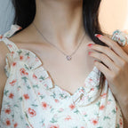 Loco SUN PEDANT PINK GOLD 1 DIAMOND NECKLACE