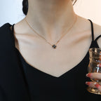 Loco SUN PEDANT PINK GOLD 1 DIAMOND NECKLACE
