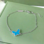 Loco BUTTERFLY TURQUOISE BUTTERFLY BRACELET SILVER