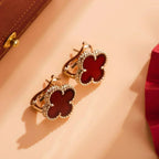Loco CLOVER MEDIUM 1 MOTIFS CARNELIAN  EARRINGS