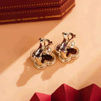 Loco CLOVER MEDIUM 1 MOTIFS CARNELIAN  EARRINGS
