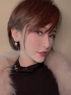 Loco DOUBLE STAR PINK GOLD MOP DROP EARRINGS