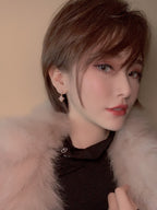 Loco DOUBLE STAR PINK GOLD MOP DROP EARRINGS