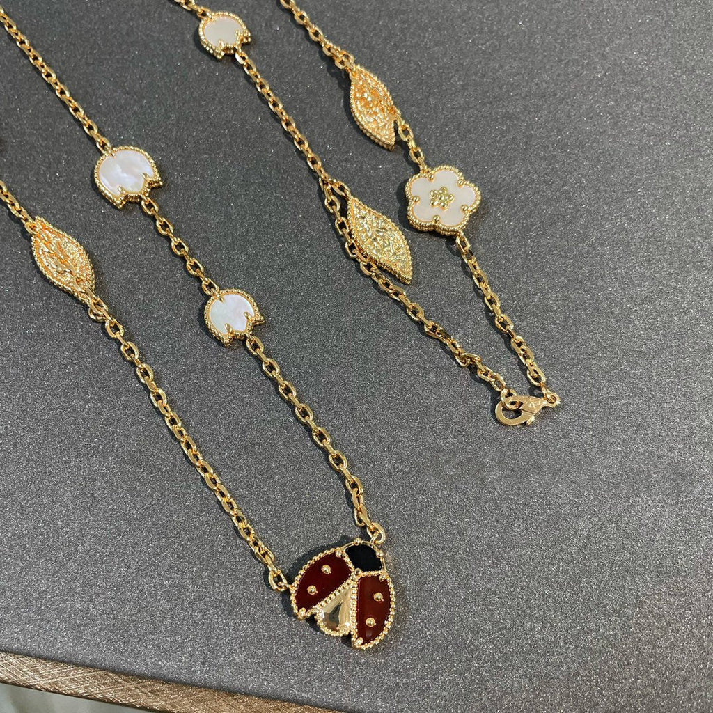 Loco LUCKY SPRING 15 MOTIFS GOLD NECKLACE