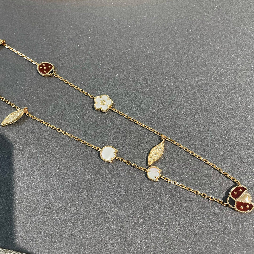 Loco LUCKY SPRING 15 MOTIFS GOLD NECKLACE