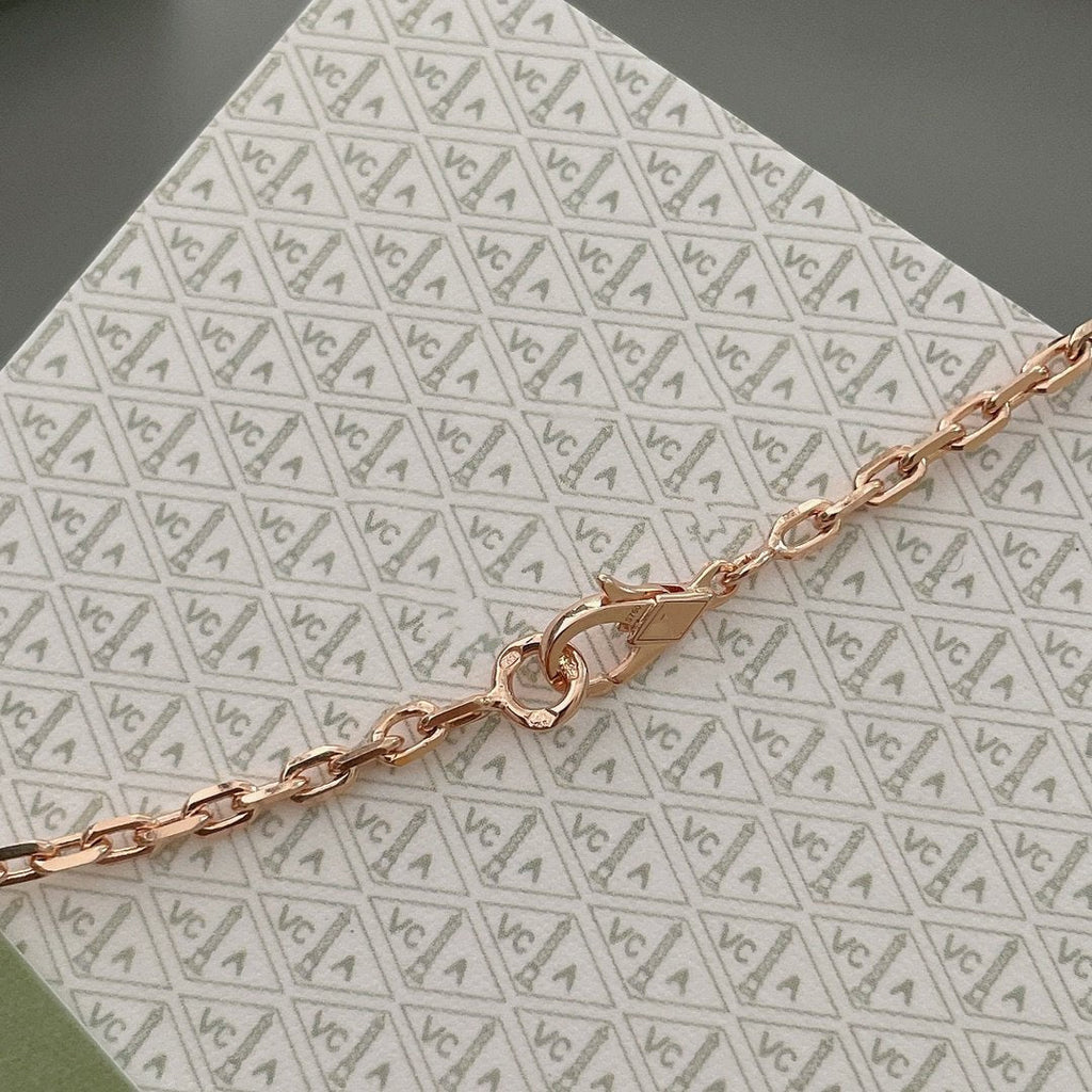 Loco LUCKY SPRING 15 MOTIFS ROSE GOLD NECKLACE