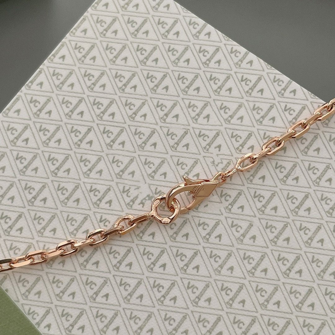 Loco LUCKY SPRING 15 MOTIFS ROSE GOLD NECKLACE