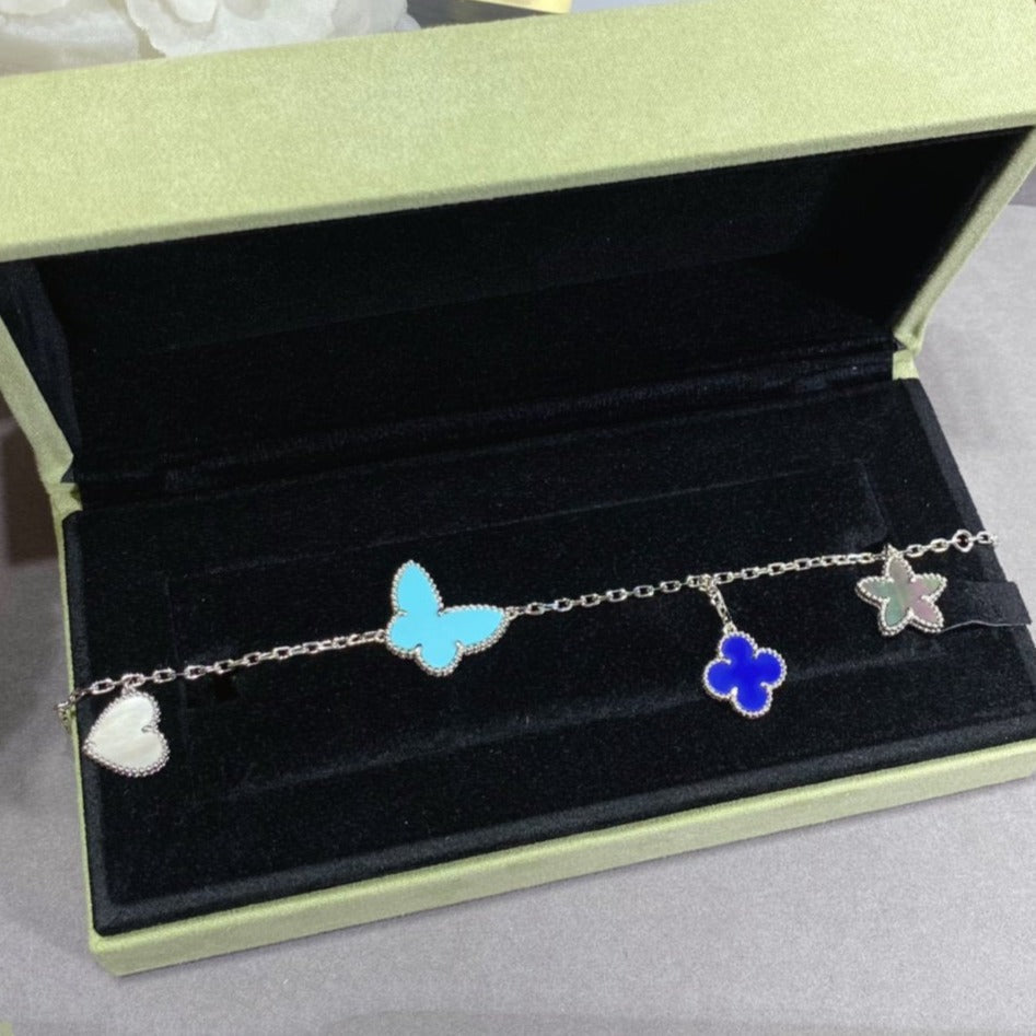Loco LUCKY SPRING SILVER BRACELET 4 MOTIF