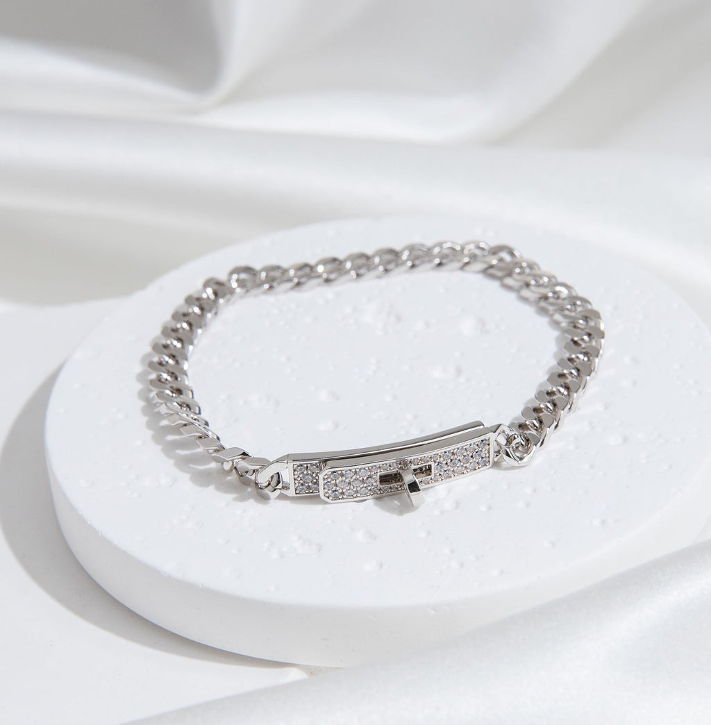 Loco KELLY CHAIN SILVER DIAMOND BRACELET