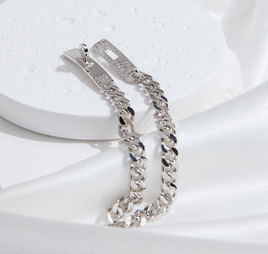 Loco KELLY CHAIN SILVER DIAMOND BRACELET