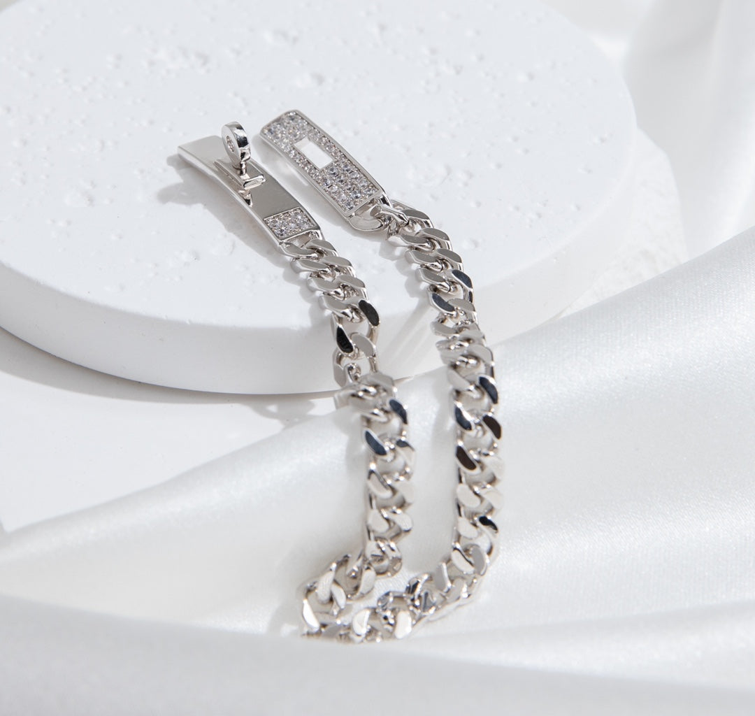 Loco KELLY CHAIN SILVER DIAMOND BRACELET