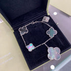 Loco CLOVER 5 MOTIFS SIVLER DARK MOP BRACELET