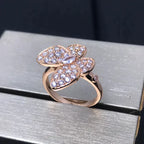 Loco BUTTERFLY PINK GOLD DIAMOND RING