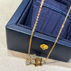 Loco STAR BLOSSOM NECKLACE PINK GOLD DIAMONDS