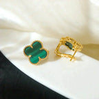 Loco CLOVER MEDIUM 1 MOTIFS MALACHITE  EARRINGS