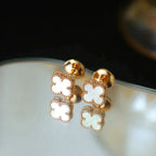 Loco CLOVER MINI 9.5MM WHITE MOP EARRINGS