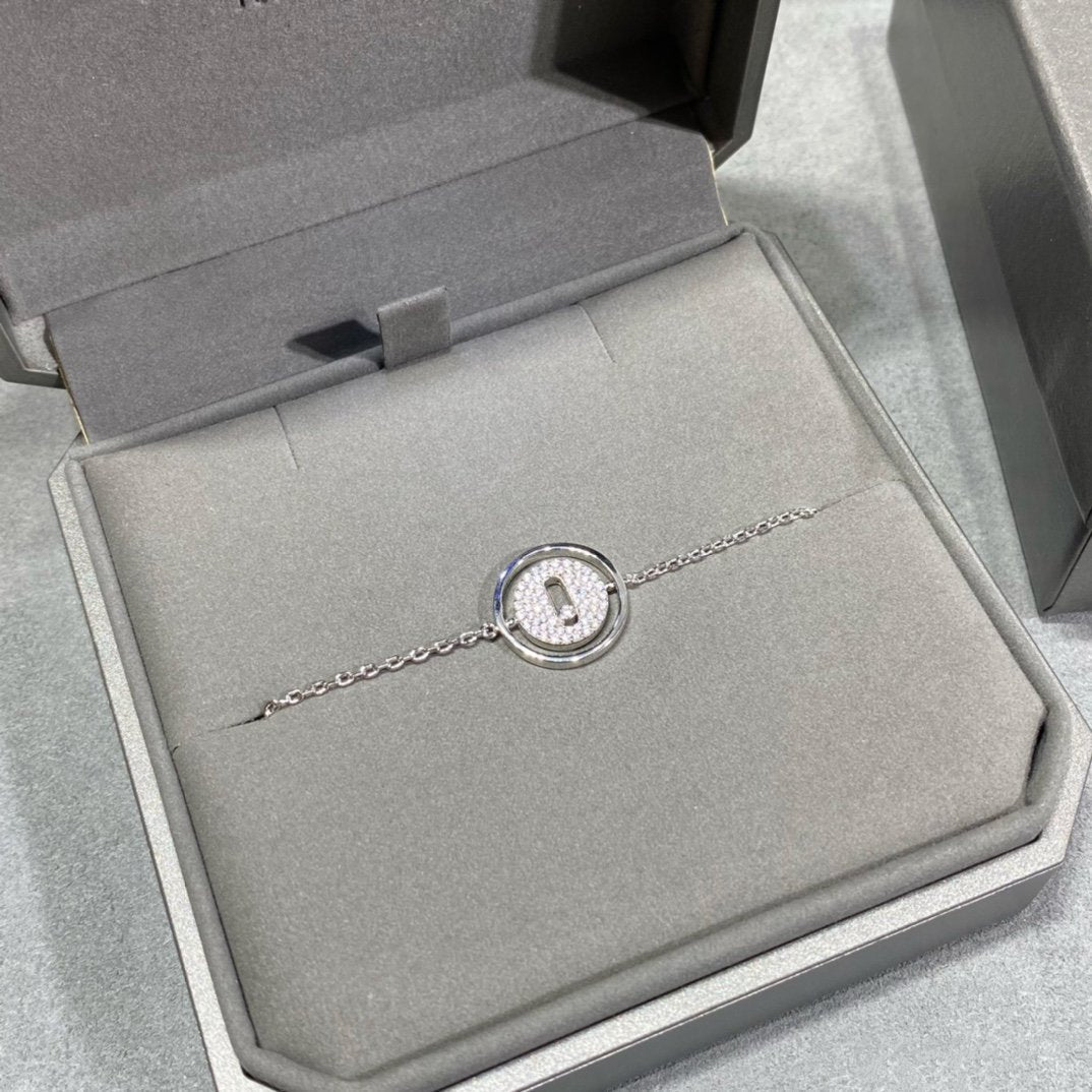 [Loco jewelrys]LUCKY MOVE DIAMOND PAVED BRACELET