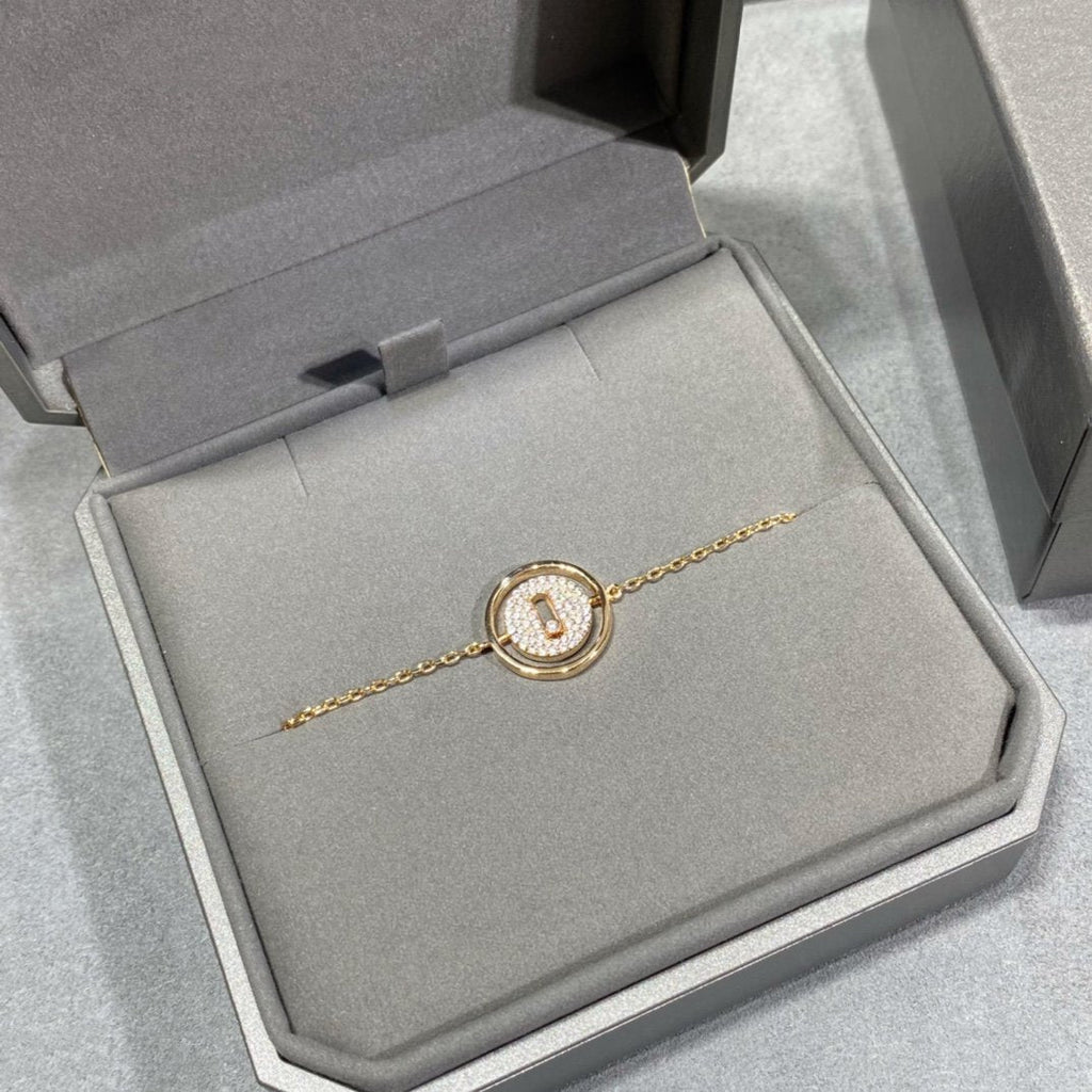 [Loco jewelrys]LUCKY MOVE DIAMOND PAVED BRACELET
