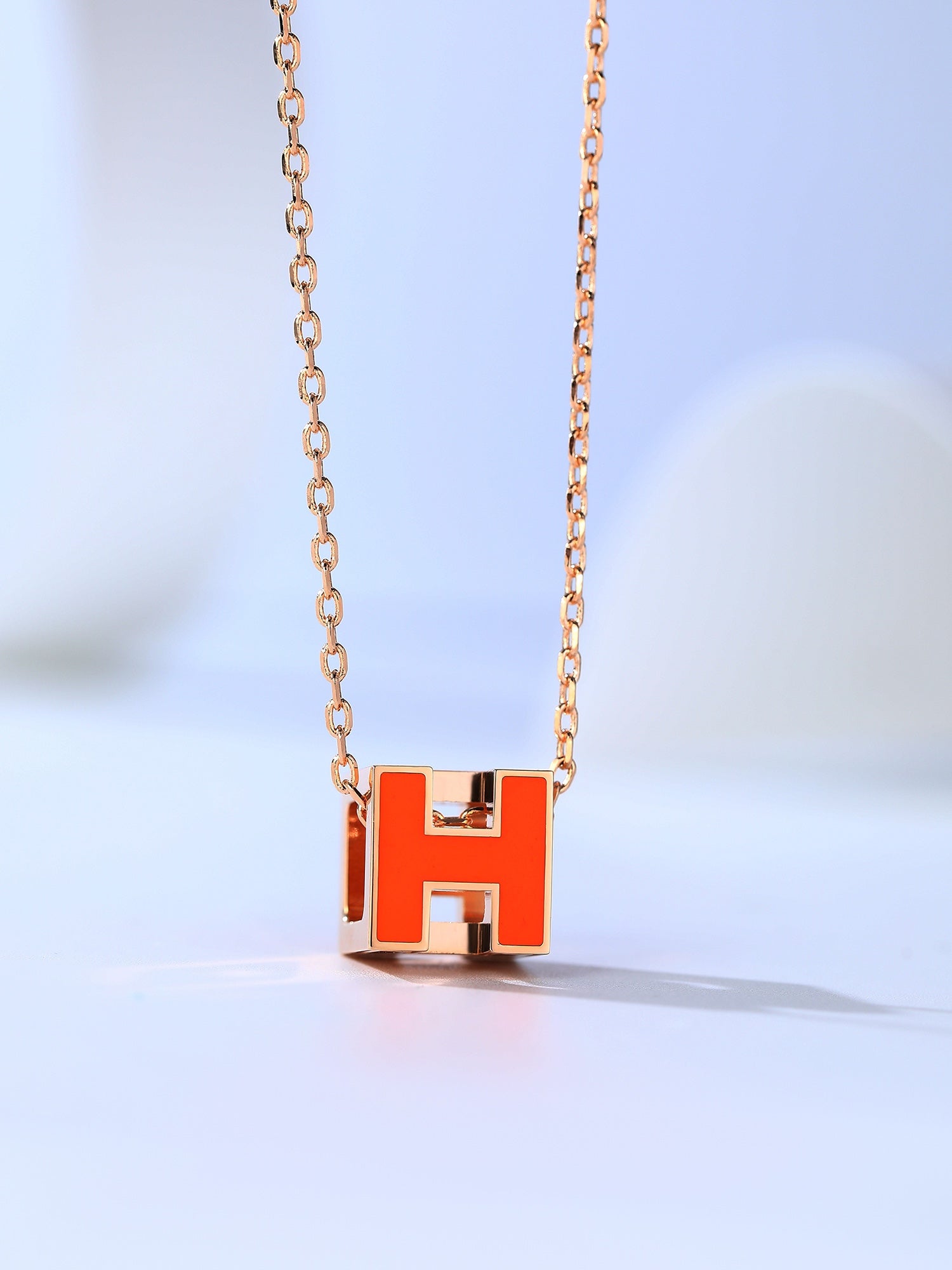 Loco H CAGE PINK GOLD NECKLACE
